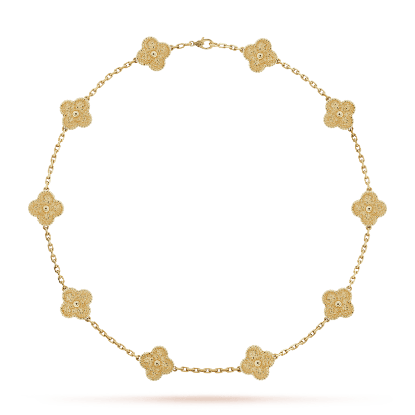 18K Vintage Alhambra 10 Motifs Necklace