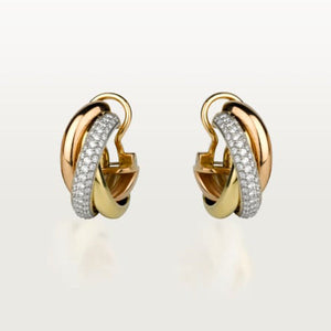 18k Trinity Diamond Earrings