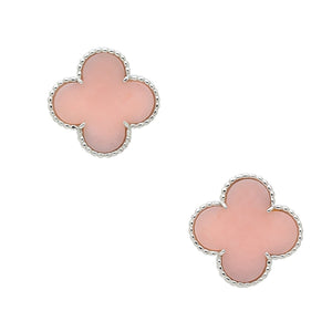 18k Magic Alhambra Pink Opale Earrings