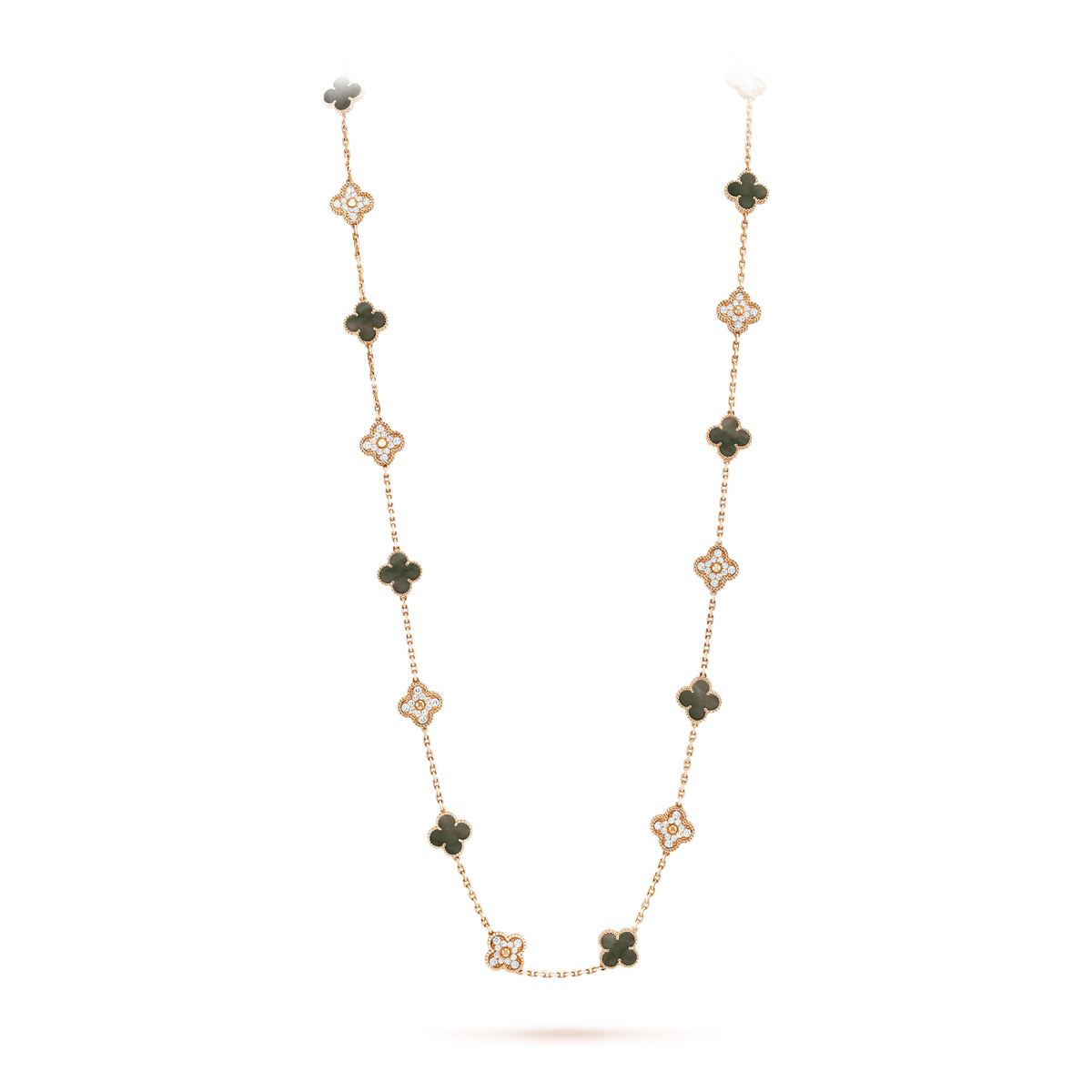 18K Vintage Alhambra 20 Motifs Long Necklace