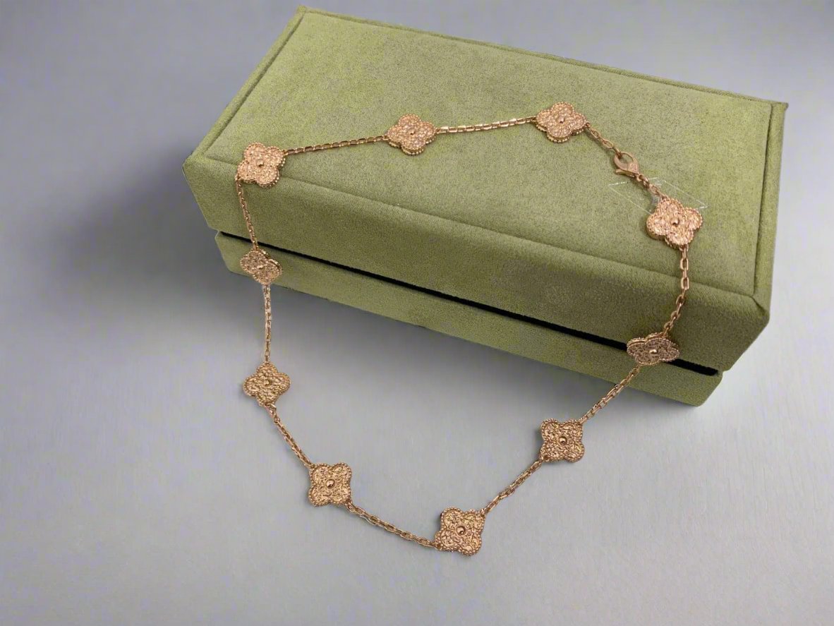 18K Vintage Alhambra 10 Motifs Necklace