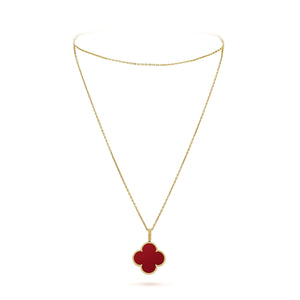 18K Magic Alhambra One Motifs Carnelian Necklace
