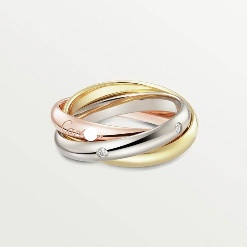 18K Trinity Five Diamonds Ring