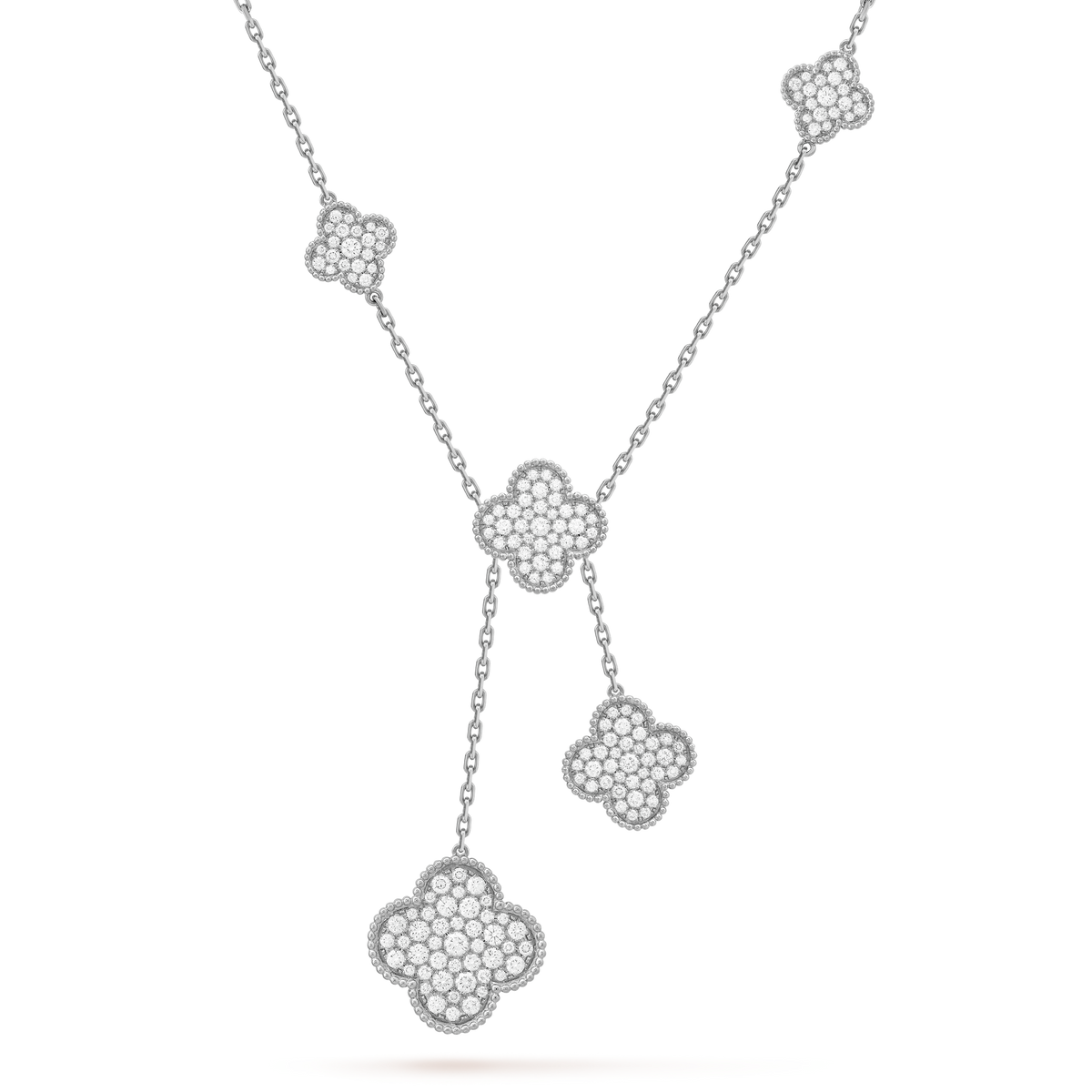 18K Magic Alhambra Six Motifs Diamonds Necklace