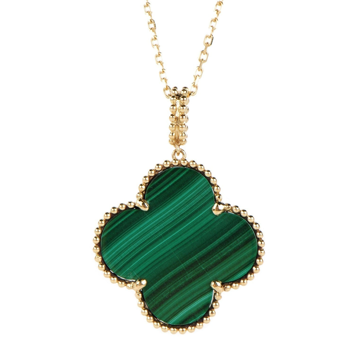 18K Magic Alhambra Malachite Necklace