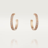 18k Love Pave Diamonds Earrings
