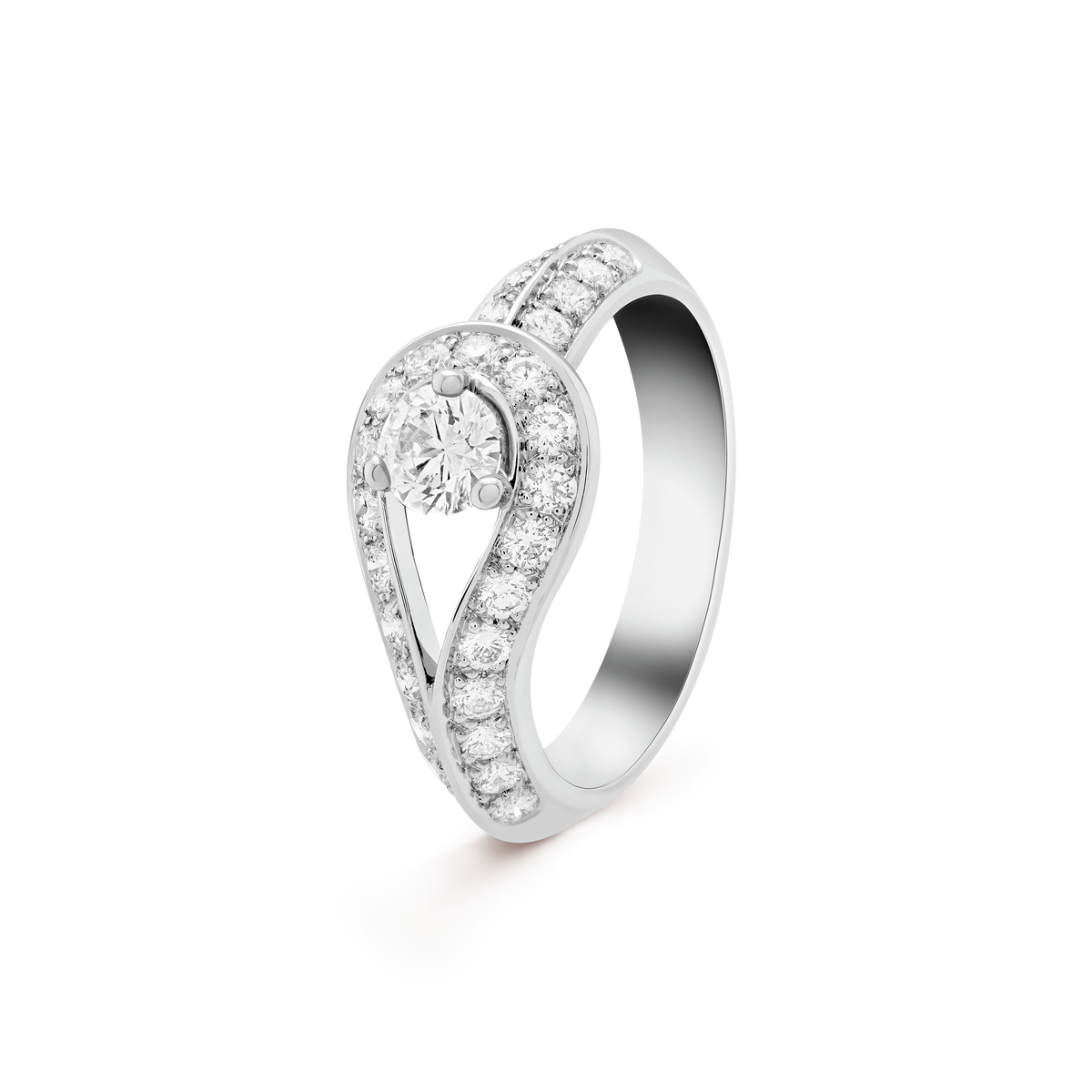 18K Couture Solitaire Ring