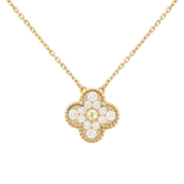 18K Sweet Alhambra Diamond Necklace