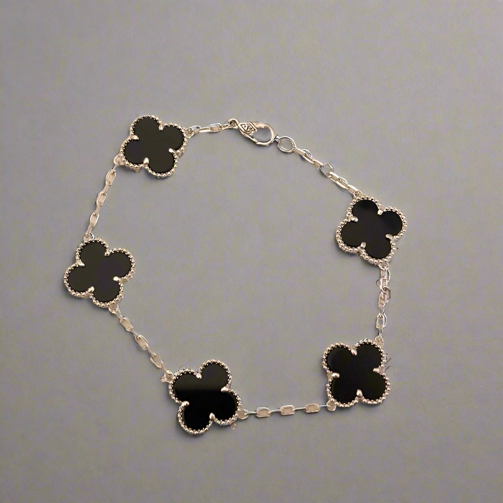 18K Vintage Alhambra Five Motifs Clover Bracelet
