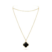 18K Magic Alhambra One Motifs Black Necklace