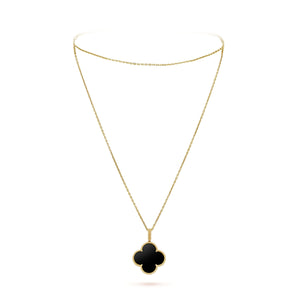18K Magic Alhambra One Motifs Black Necklace