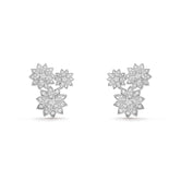 18k Lotus Three Flowers Earrings