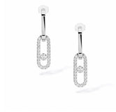 Move Uno Diamond Hoop Earrings