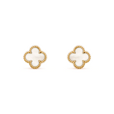 CLOVER MEDIUM GOLD MOP STUD EARRINGS