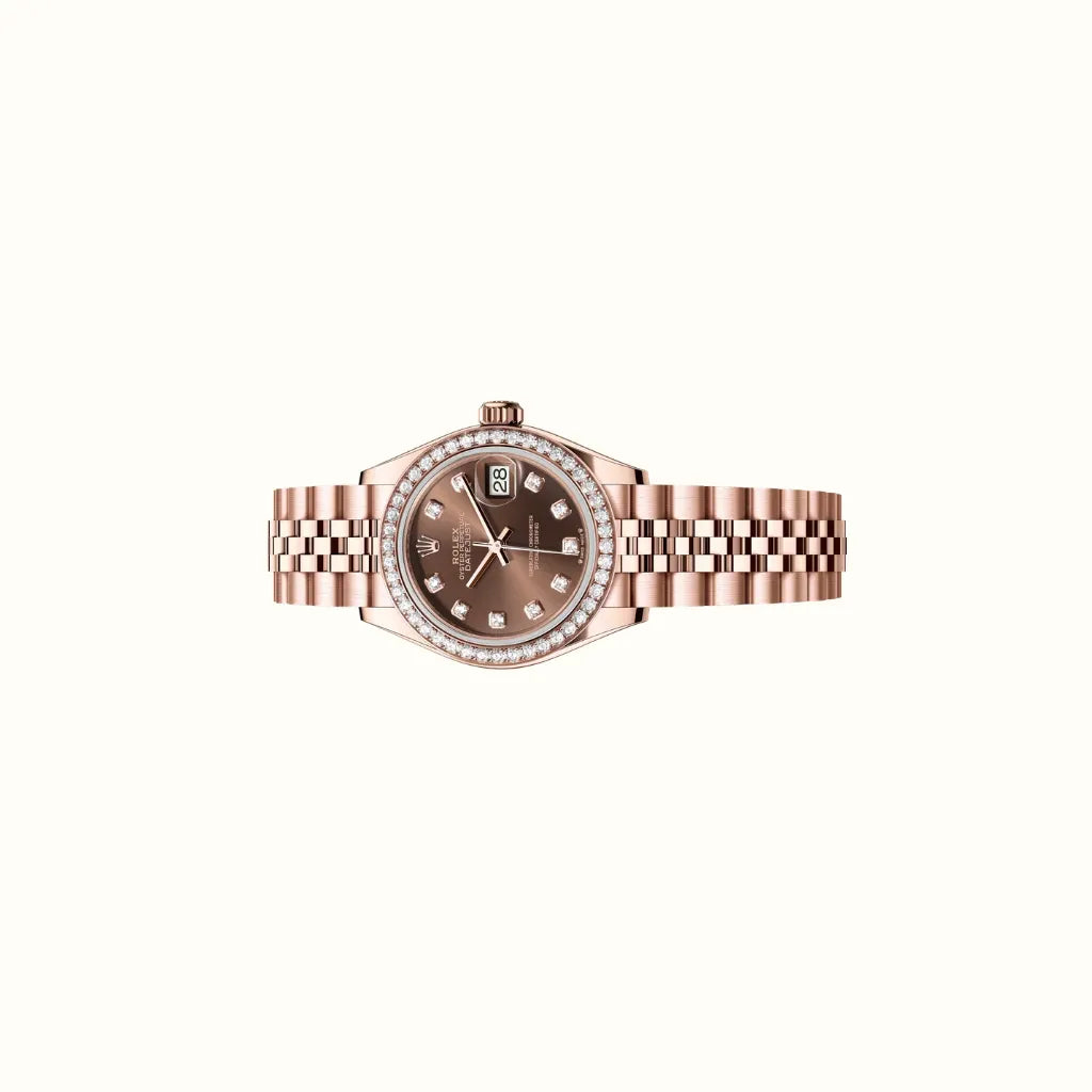 L'amour Datejust 28mm 279135RBR Chocolate Diamond Dial