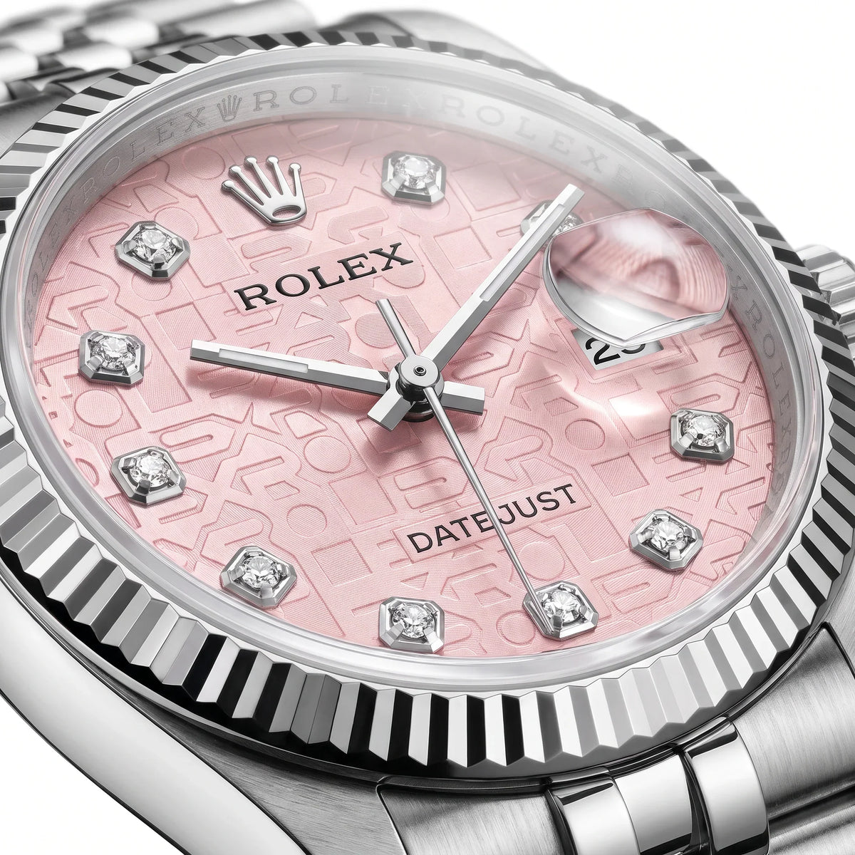 L'amour Datejust 36mm 126234 Pink Computer Diamond Dial Jubilee White Rolesor