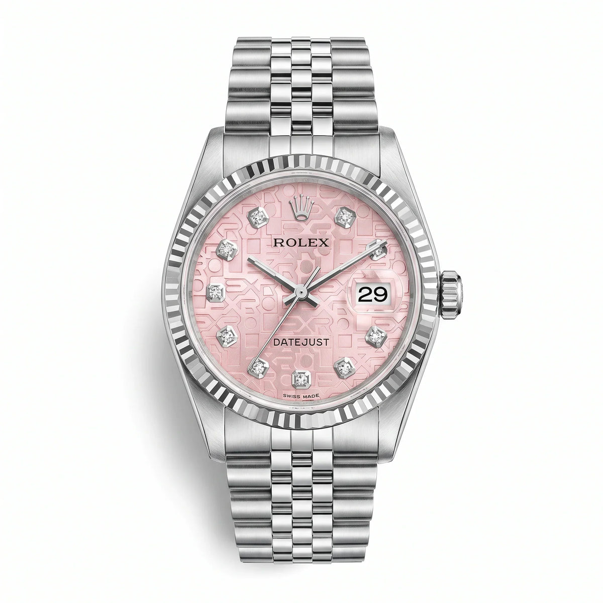 L'amour Datejust 36mm 126234 Pink Computer Diamond Dial Jubilee White Rolesor