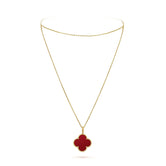 18K Magic Alhambra One Motifs Carnelian Necklace