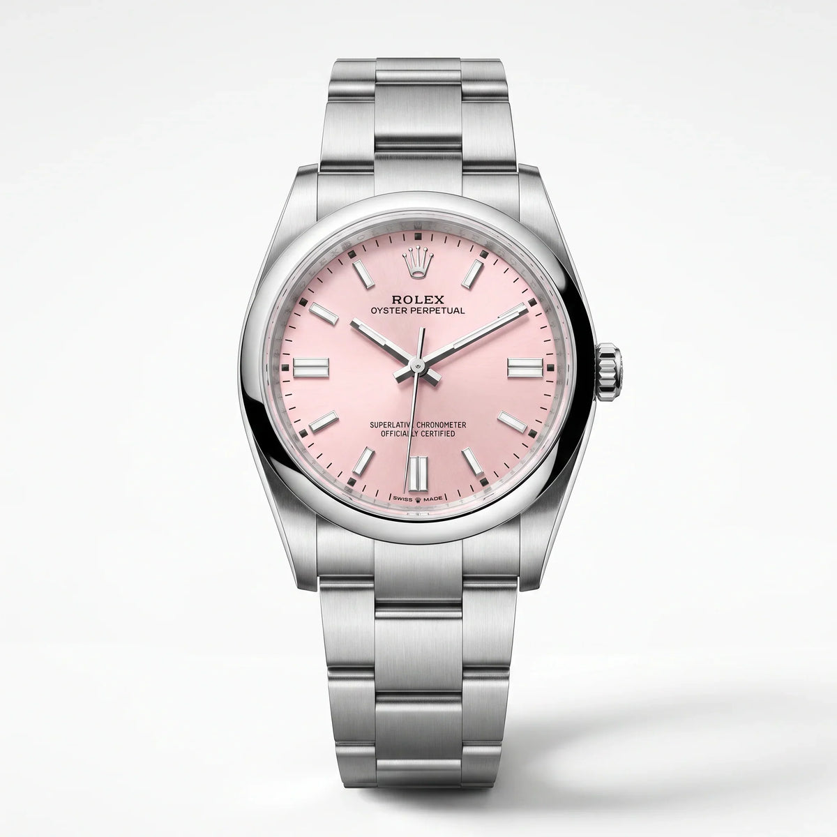 L'amour Oyster Perpetual Pink Dial And Smooth Bezel Womens Watch | RL 36 126000