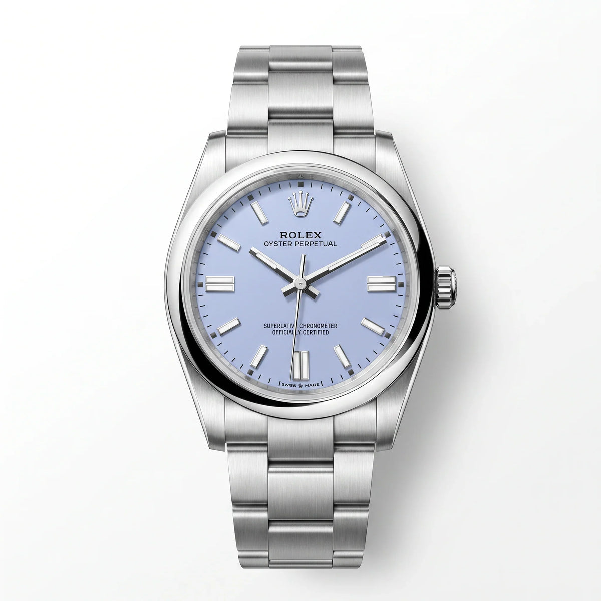 L'amour Oyster Perpetual Purple Dial And Smooth Bezel Watch